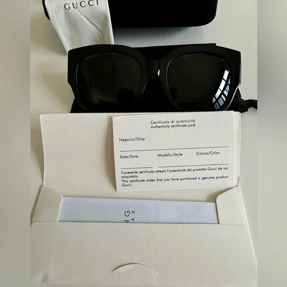 Pre-owned Gucci sunglasses large black 💞 - Picture 4 of 13